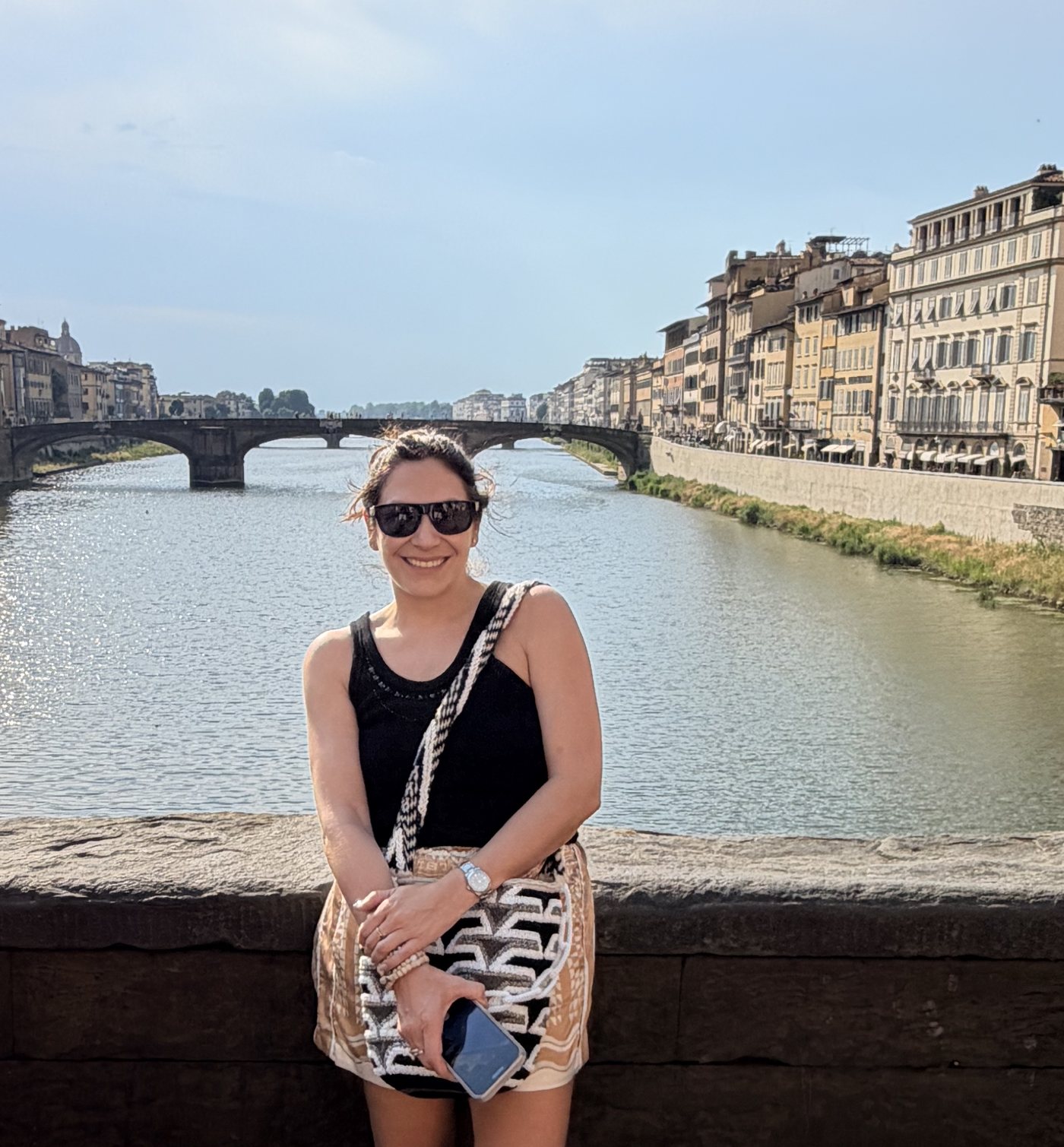 Stefy Dager en el Ponte Vecchio, Florencia